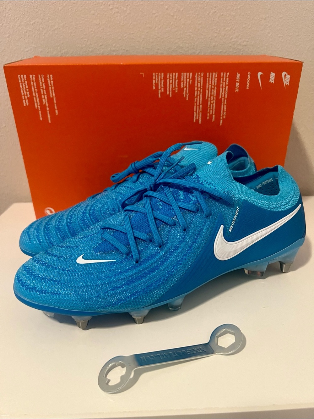 Nike Phantom GX II Elite SG-Pro Football Cleats Blue US 9 FQ9034-400